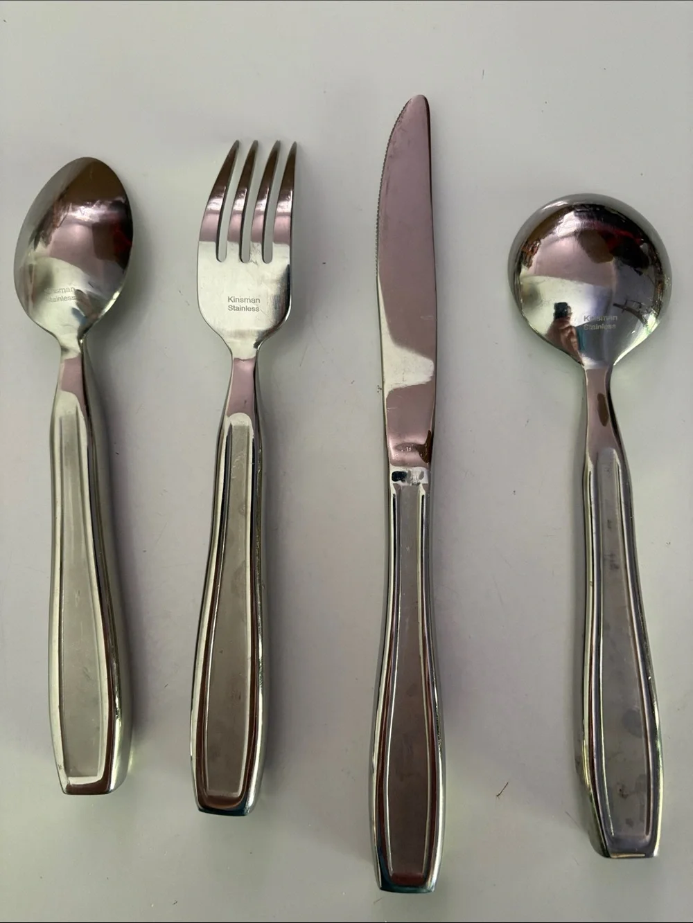 Weighted stainless Kinsman silverware set